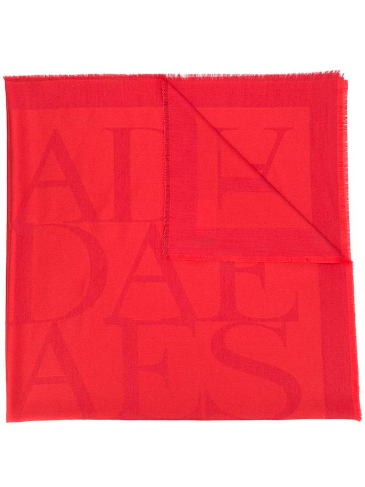 Escada Repeat Logo Scarf - Red