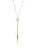 Wouters & Hendrix Gold Spikes, Pearls And Claws Long Necklace/earring, Women's, Metallic, 18kt Gold