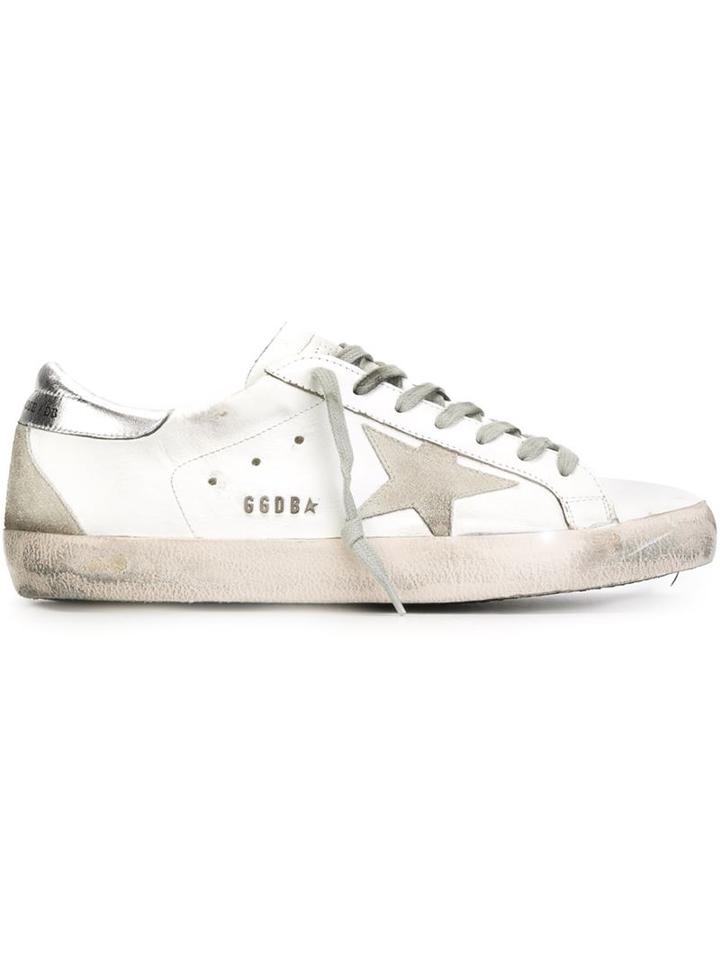 Golden Goose Deluxe Brand Super Star Sneakers, Men's, Size: 46, White, Leather/rubber