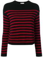 Red Valentino Striped Knitted Top - Black