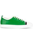 Lanvin Triple Tone Low-top Sneakers - Green
