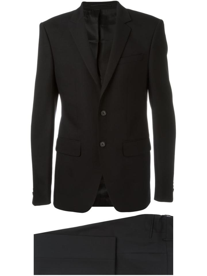 Givenchy Fitted Suit, Men's, Size: 50, Black, Cotton/spandex/elastane/acetate/wool