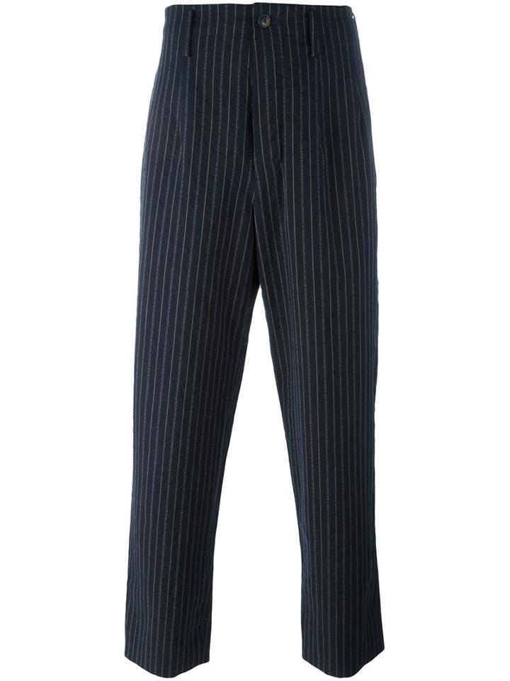 Uma Wang 'osaka' Trousers, Men's, Size: Large, Blue, Cotton/virgin Wool