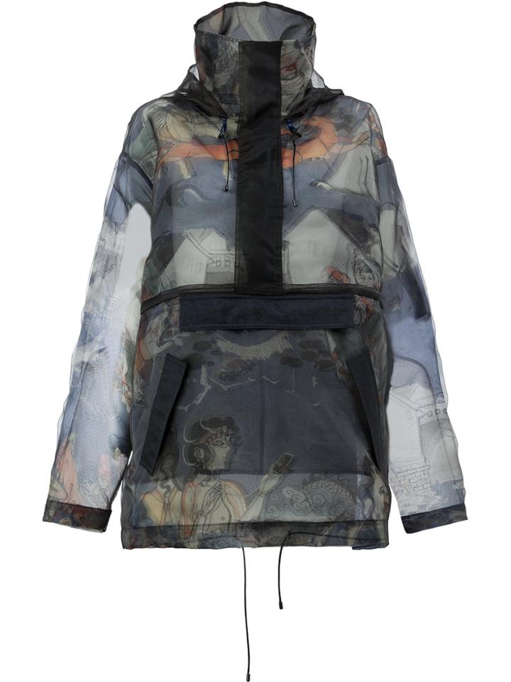 Quetsche High Neck Windbreaker - Black