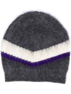 No21 Geometric Knit Cap - Grey