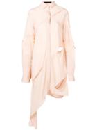 Rokh Slit Detail Asymmetric Shirt - Neutrals