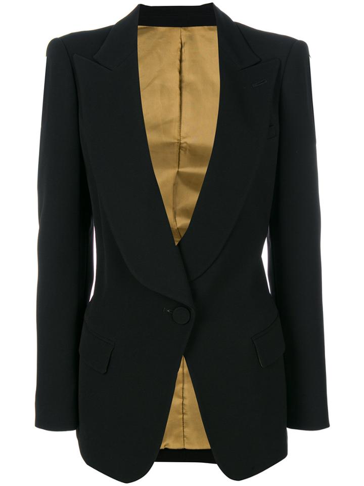 Jean Paul Gaultier Vintage Plunging Tailored Blazer - Black