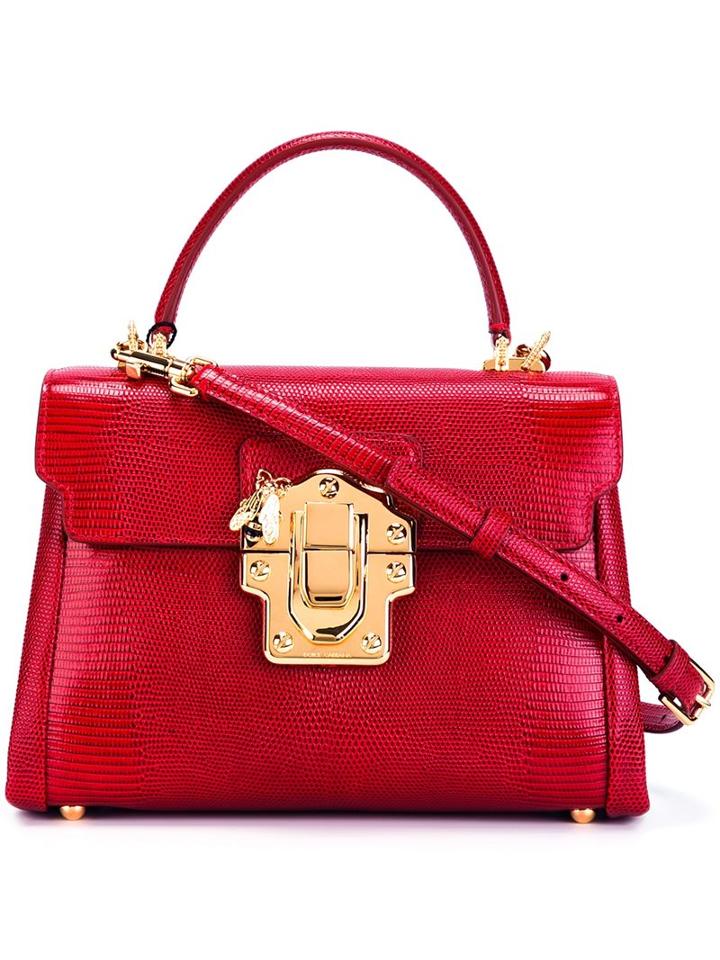 Dolce & Gabbana 'lucia' Tote, Women's, Red, Leather