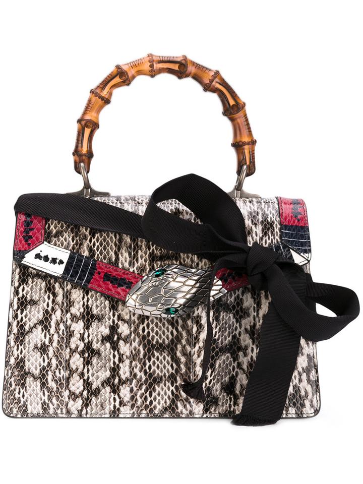 Gucci - Lilith Top Handle Bag - Women - Wood/snake Skin - One Size, Nude/neutrals, Wood/snake Skin