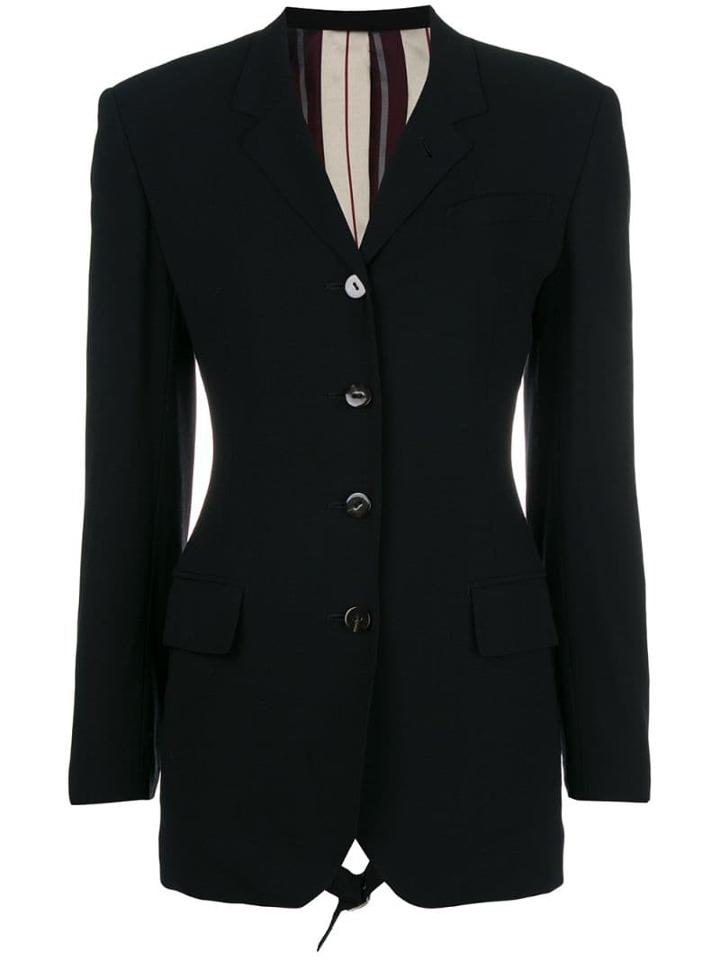 Jean Paul Gaultier Pre-owned Open Buckled Back Blazer - Black