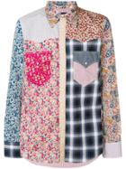 Dsquared2 Patchwork Button Shirt - Blue