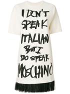 Moschino Slogan T-shirt Dress - Nude & Neutrals