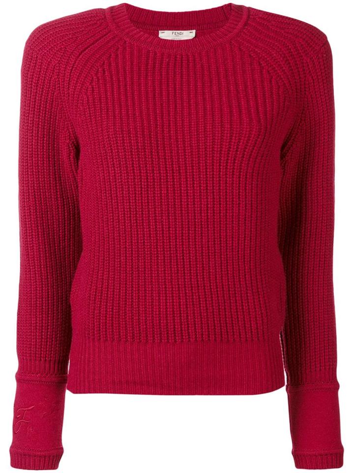 Fendi Embroidered Cuff Jumper