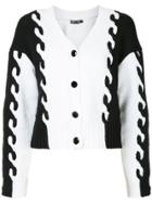 Aula Cropped Button Up Cardigan - White