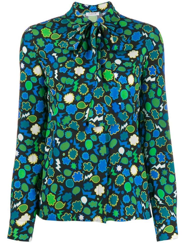 P.a.r.o.s.h. Graphic Print Blouse - Green