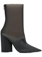 Yeezy Block Heel Ankle Boots - Grey