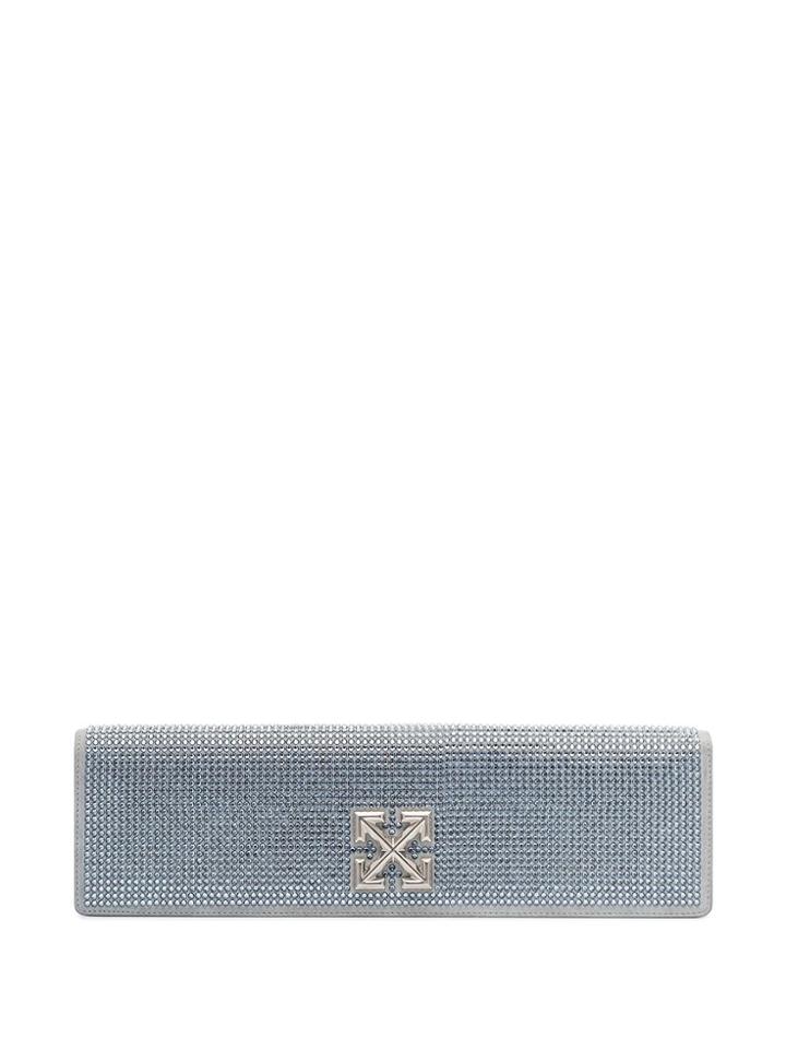Off-white Jitney 2.2 Embellished Clutch - Grey