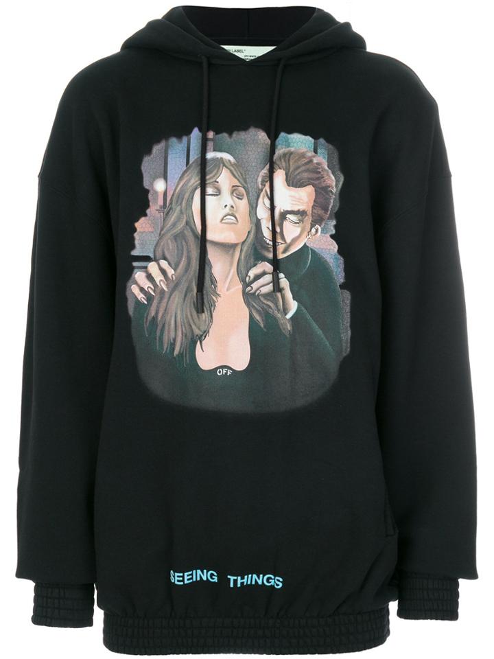 Off-white Vampire Print Hoodie - Black