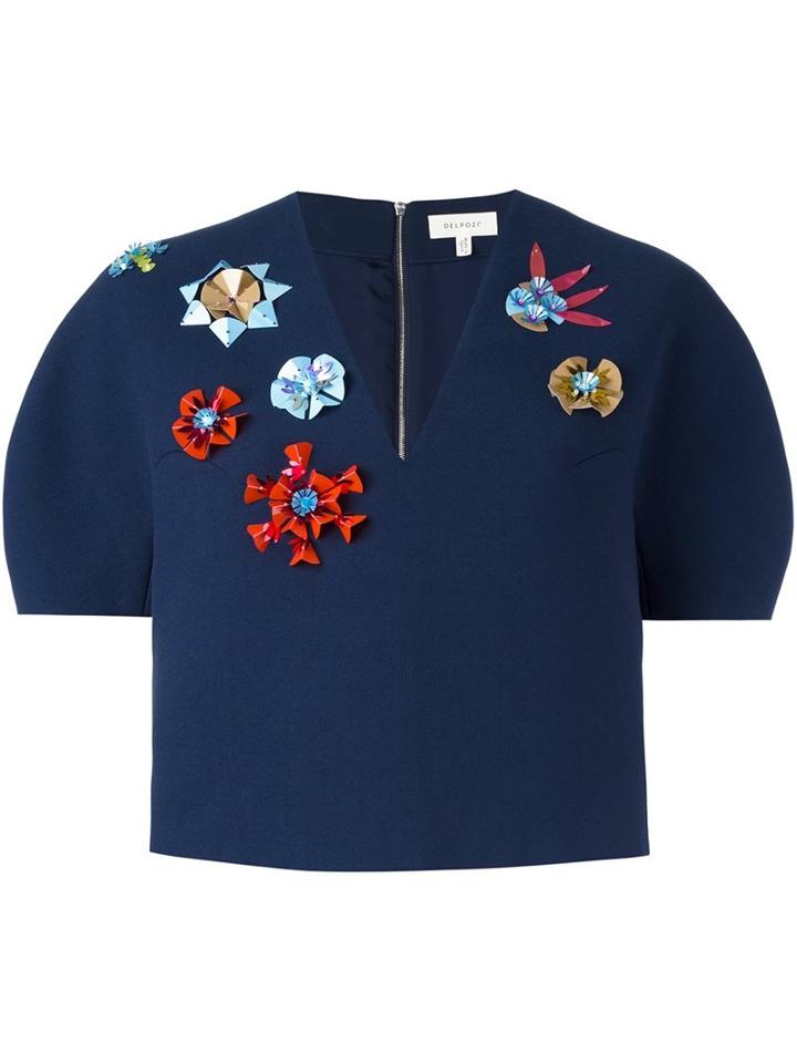 Delpozo Structured Embellished Crop Jacket