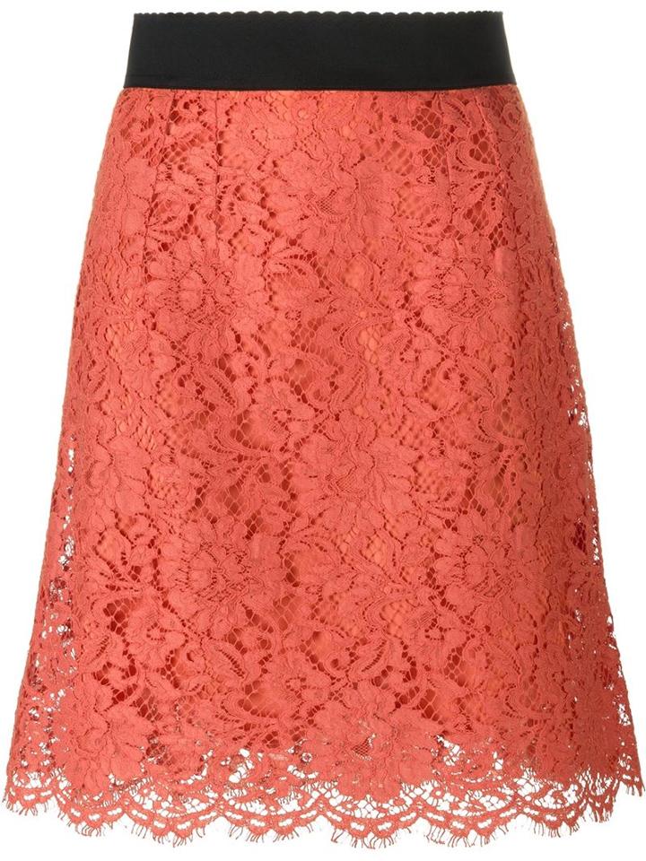 Dolce & Gabbana A-line Lace Skirt