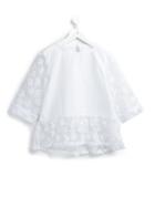 Simonetta Floral Lace Top, Girl's, Size: 6 Yrs, White