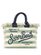 Mc2 Saint Barth Logo Striped Tote - Neutrals