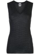 M Missoni Textured-knit Vest - Black