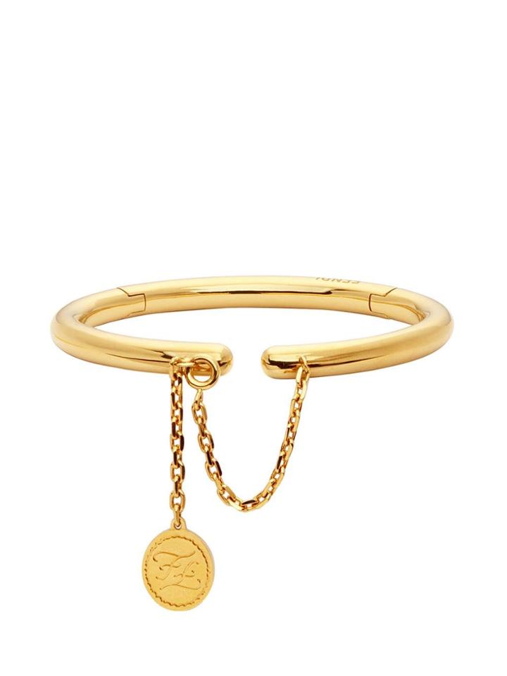 Fendi Rigid Gold-coloured Bracelet - F0cfk-soft Gold