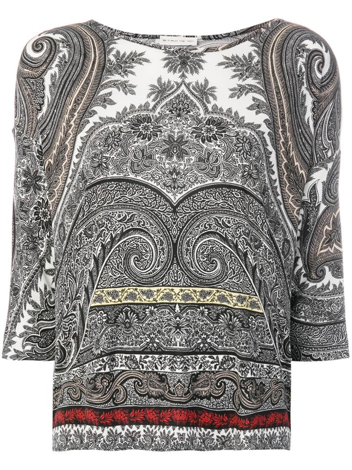 Etro Mixed Paisley Print Blouse - White