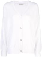 Mansur Gavriel Long-sleeve Fitted Cardigan - White