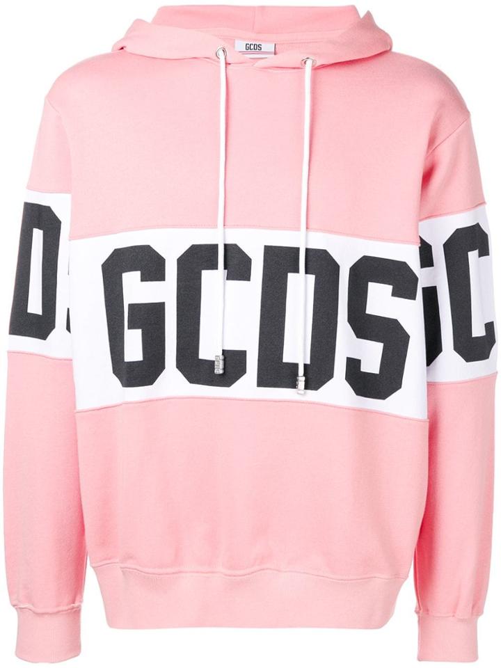 Gcds Logo Printed Hoodie - Pink