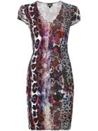 Just Cavalli Printed Fitted Dress - Multicolour
