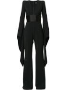 Greta Constantine Deep V-neck Jumpsuit - Black