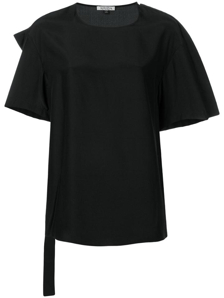 Krizia Back-print Blouse - Black
