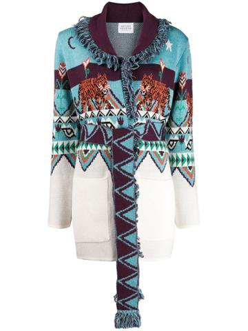 Hayley Menzies Tigress Jacquard Cardigan - Blue