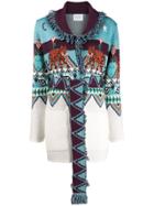 Hayley Menzies Tigress Jacquard Cardigan - Blue