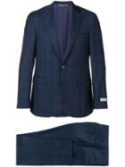 Canali Checked Two-piece Suit - Blue