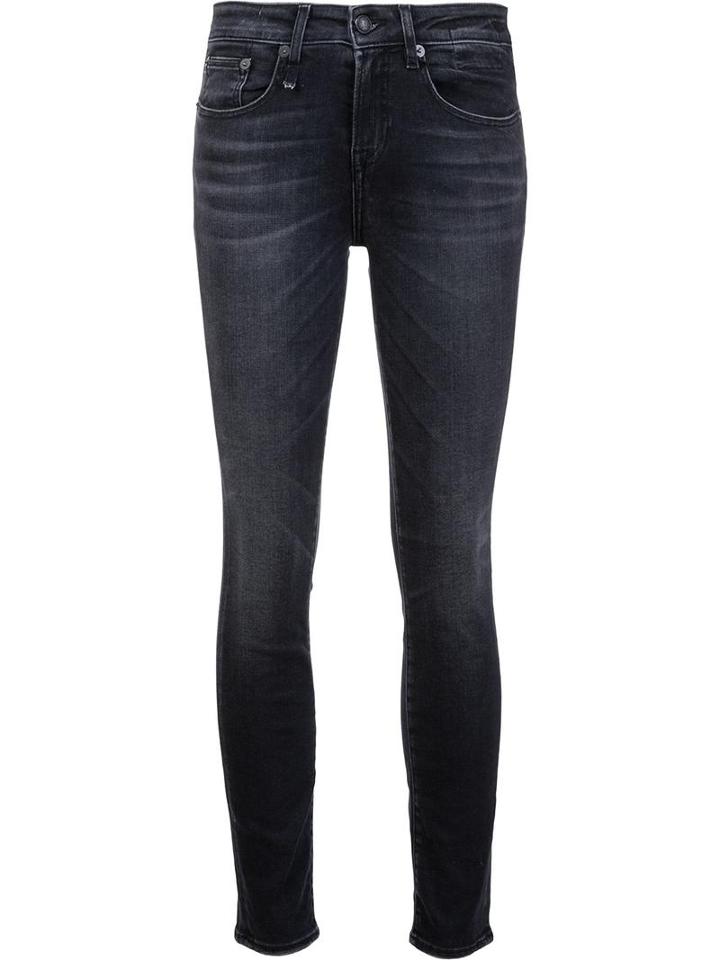 R13 'jenny' Skinny Jeans, Women's, Size: 27, Grey, Cotton/spandex/elastane/polyester