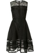 Jason Wu Lace Detailing Flared Dress, Women's, Size: 4, Black, Silk