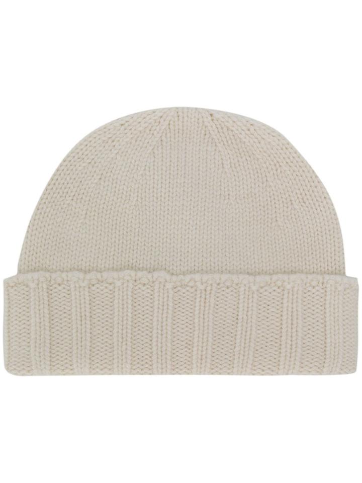 Drumohr Knitted Beanie Hat - White