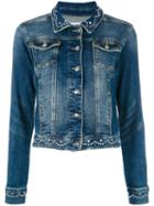 Twin-set Embellished Denim Jacket, Women's, Size: Medium, Blue, Cotton/spandex/elastane