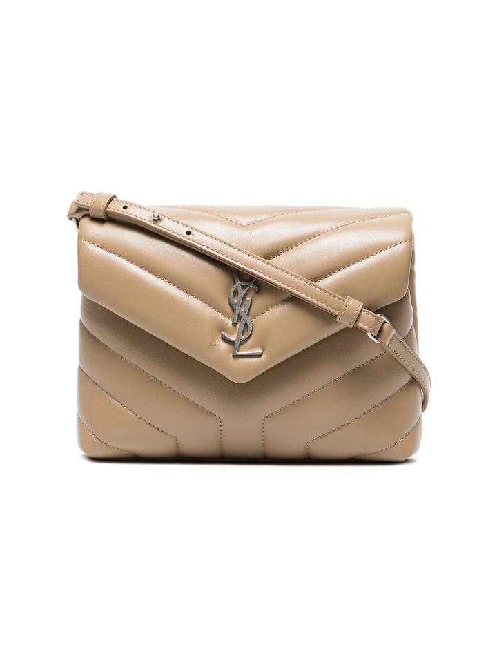 Saint Laurent Beige Loulou Small Leather Bag - Nude & Neutrals