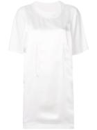 Mm6 Maison Margiela Satin T-shirt Dress - White