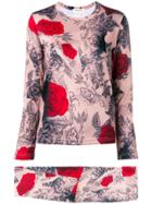 Comme Des Garçons Rose Print Two-piece Set - Neutrals