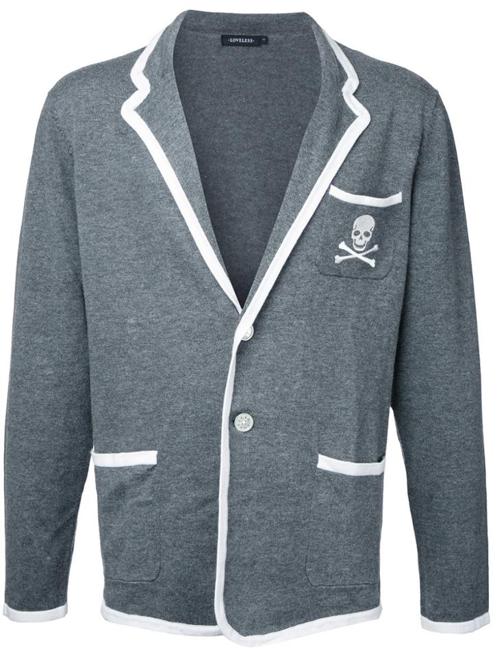 Loveless Skull Print Jacket - Grey