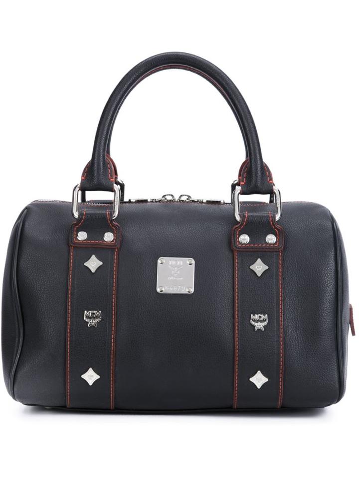 Mcm Vintage Small Boston Tote, Women's, Black
