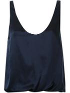 3.1 Phillip Lim Draped Tank Top, Women's, Size: 6, Blue, Silk