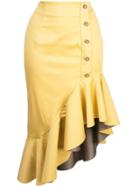 Silvia Tcherassi Fitted Ruffle Skirt - Yellow