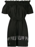 Philipp Plein Off The Shoulder Dress - Black