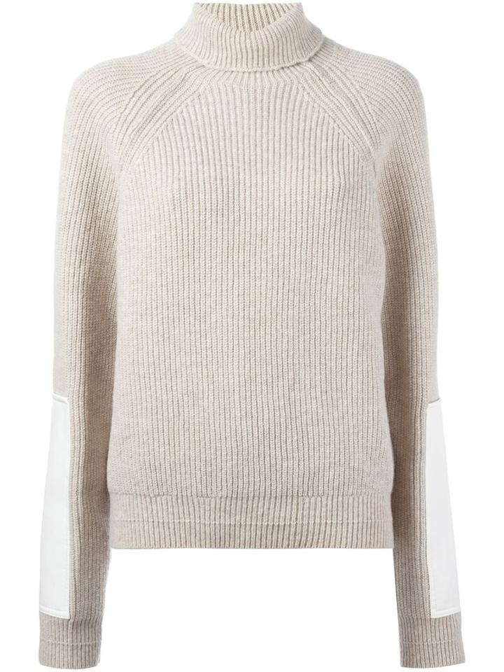 Victoria Beckham Cable Knit Jumper, Women's, Size: 1, Nude/neutrals, Cotton/polyester/wool